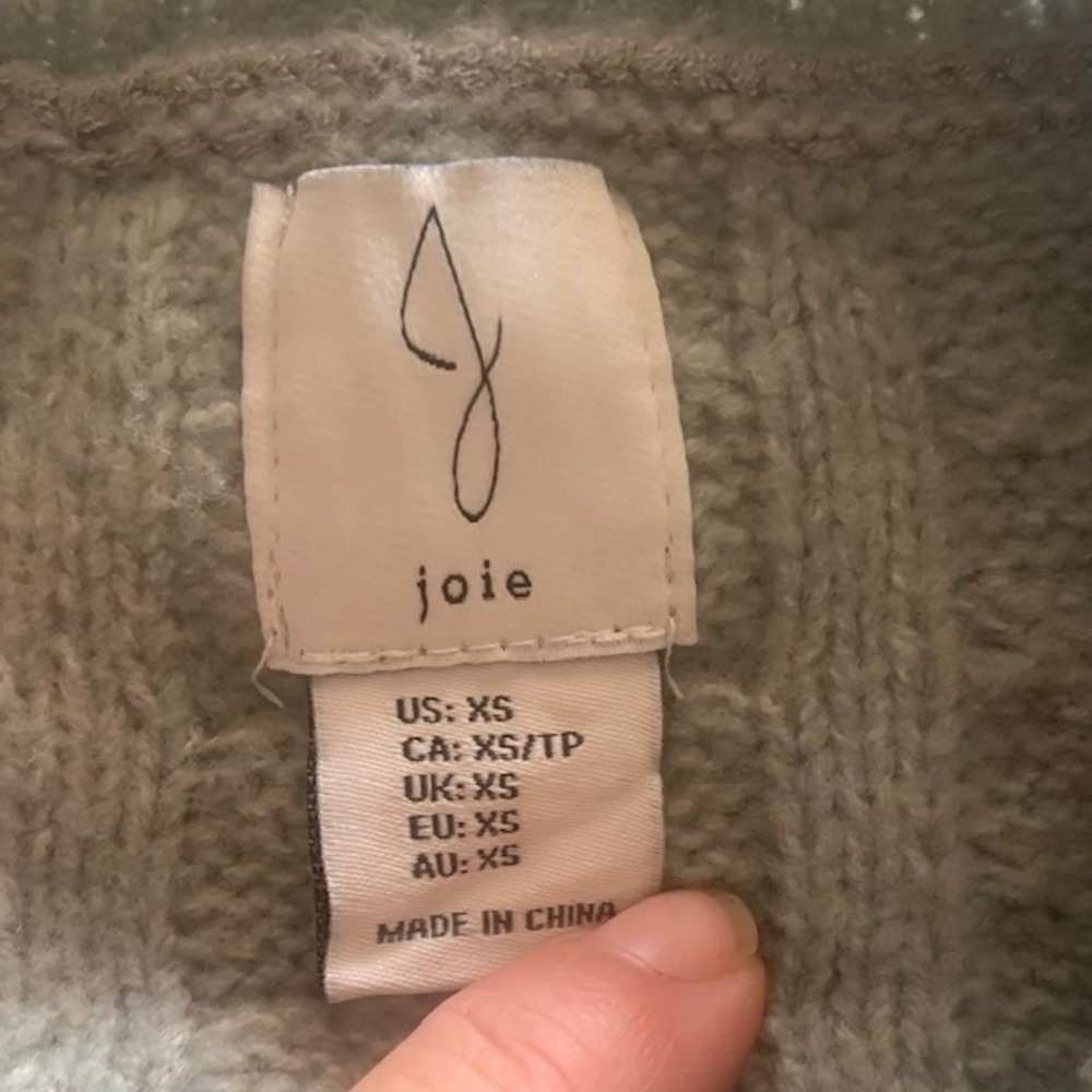 NWT Joie Fisherman Chunky Cable Knit Sweater XS Preppy Cabin Minimalist Crewneck - Picture 6 of 9